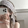 Korean-style patchwork polka dot hair band, women's headwear, hair accessory, hair band Application Scenario
